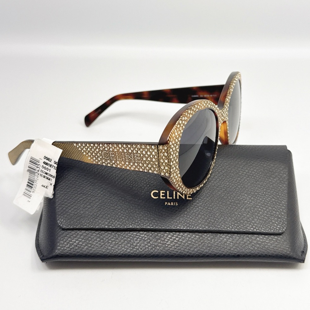CELINE
53MM Crystal-Embellished Round Sunglasses - Picture 9 of 13